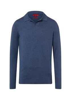 Finshley & Harding Męski sweter z dzianiny Mężczyźni Bawełna indygo marmurkowy ze sklepu vangraaf w kategorii Swetry męskie - zdjęcie 187990866