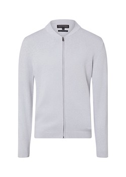 Finshley & Harding Męski kardigan z zawartością kaszmiru Mężczyźni Bawełna jasny szary marmurkowy ze sklepu vangraaf w kategorii Swetry męskie - zdjęcie 187990875