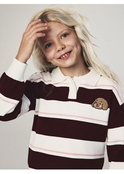 Reserved - Sweter polo w paski Boffie & Poko - wielobarwny ze sklepu Reserved w kategorii Swetry chłopięce - zdjęcie 187991769
