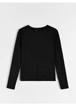 Sinsay - Prążkowana bluzka - czarny ze sklepu Sinsay w kategorii Bluzki damskie - zdjęcie 187992169
