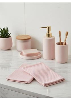 Sinsay - Zestaw bawełnianych ręczników o prążkowanej strukturze 2 pack - różowy ze sklepu Sinsay w kategorii Ręczniki - zdjęcie 187992186
