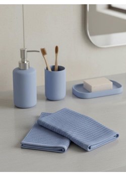 Sinsay - Zestaw bawełnianych ręczników o prążkowanej strukturze 2 pack - niebieski ze sklepu Sinsay w kategorii Ręczniki - zdjęcie 187992188