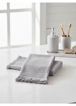 Sinsay - Zestaw bawełnianych ręczników z frędzlami 2 pack - szary ze sklepu Sinsay w kategorii Ręczniki - zdjęcie 187992208