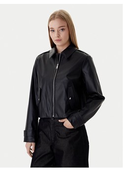 Calvin Klein Jeans Kurtka z imitacji skóry Moto LV047E501G Czarny Regular Fit ze sklepu MODIVO w kategorii Kurtki damskie - zdjęcie 187992549