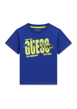 Guess T-Shirt N6RI00 K8HM4 Niebieski Regular Fit ze sklepu MODIVO w kategorii T-shirty chłopięce - zdjęcie 187992616