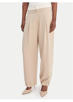 Liu Jo Sport Spodnie materiałowe TA6150 TS923 Beżowy Regular Fit ze sklepu MODIVO w kategorii Spodnie damskie - zdjęcie 187992619