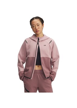 Damska bluza treningowa rozpinana z kapturem Under Armour Unstoppable Fleece FZ - różowa ze sklepu Sportstylestory.com w kategorii Bluzy damskie - zdjęcie 187993266