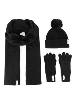 Zestaw czapka, szalik i rękawiczki Beverly Hills Polo Club BHPC-WC-002-AW24 Czarny ze sklepu eobuwie.pl w kategorii Rękawiczki damskie - zdjęcie 187993479