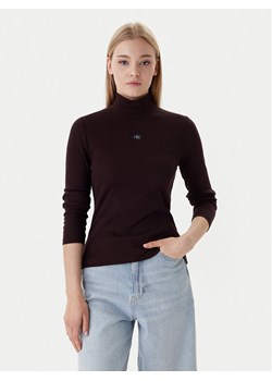 Calvin Klein Jeans Golf LV047D203G Brązowy Slim Fit ze sklepu MODIVO w kategorii Swetry damskie - zdjęcie 187993866