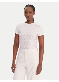 Guess T-Shirt W4BI26 J1314 Różowy Regular Fit ze sklepu MODIVO w kategorii Bluzki damskie - zdjęcie 187993879