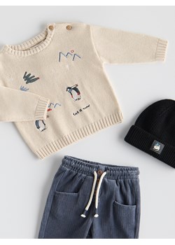 Reserved - Sweter z haftem - beżowy ze sklepu Reserved w kategorii Bluzy i swetry - zdjęcie 187994008