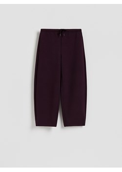 Reserved - Spodnie z dodatkiem wiskozy - ciemnofioletowy ze sklepu Reserved w kategorii Spodnie damskie - zdjęcie 187994019