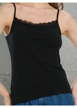 Sinsay - Bawełniany top - czarny ze sklepu Sinsay w kategorii Bluzki damskie - zdjęcie 187994038