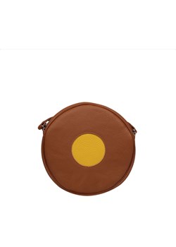 brązowa torebka damska skórzana Round ze sklepu Słoń Torbalski w kategorii Listonoszki - zdjęcie 187994388