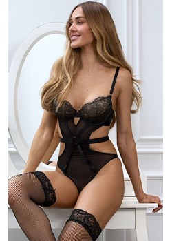 Czarne pończochy damskie samonośne AFFAIR III, Kolor czarny, Rozmiar uniwersalny, PURE SIN ze sklepu Intymna w kategorii Pończochy - zdjęcie 187994765