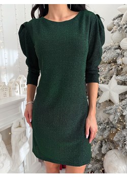Zielona Prosta Połyskująca Sukienka ze sklepu ModnaKiecka.pl w kategorii Sukienki - zdjęcie 187995039