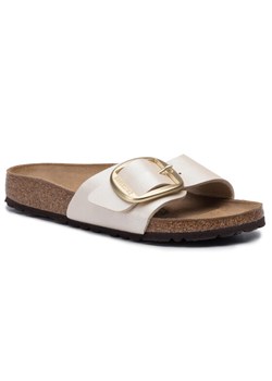 Klapki Birkenstock Madrid Big Buckle 1015279 Beżowy ze sklepu eobuwie.pl w kategorii Klapki damskie - zdjęcie 187995156