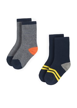 Skarpety długie Action Boy 8KB-004-AW23 (2-pack) Granatowy ze sklepu eobuwie.pl w kategorii Skarpetki dziecięce - zdjęcie 187995166