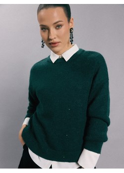 Mohito - Butelkowy sweter z moherem - ciemny zielony ze sklepu Mohito w kategorii Swetry damskie - zdjęcie 187996017