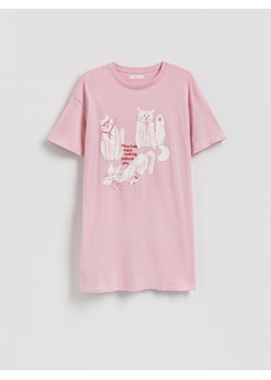 Reserved - Koszula nocna z nadrukiem - różowy ze sklepu Reserved w kategorii Koszule nocne - zdjęcie 187996345