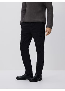 Reserved - Spodnie cargo slim fit - czarny ze sklepu Reserved w kategorii Spodnie męskie - zdjęcie 187996349