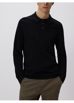 Reserved - Sweter polo z bawełną - czarny ze sklepu Reserved w kategorii Swetry męskie - zdjęcie 187996358