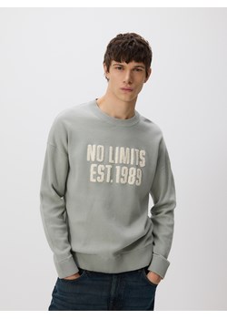Reserved - Sweter z napisem - jasnozielony ze sklepu Reserved w kategorii Swetry męskie - zdjęcie 187996366