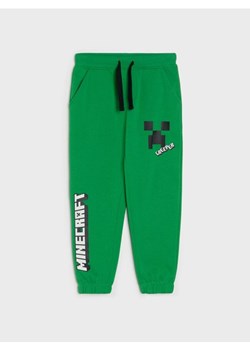 Sinsay - Spodnie dresowe jogger z nadrukiem Minecraft - zielony ze sklepu Sinsay w kategorii Spodnie chłopięce - zdjęcie 187996757