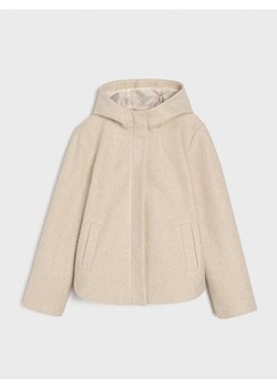 Sinsay - Kurtka z kapturem - kremowy ze sklepu Sinsay w kategorii Kurtki damskie - zdjęcie 187996765