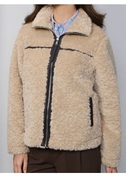 Sinsay - Kurtka sherpa z kołnierzem zapinana na zamek - beżowy ze sklepu Sinsay w kategorii Futra damskie - zdjęcie 187996766
