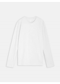 Sinsay - Bawełniana koszulka z długimi rękawami - biały ze sklepu Sinsay w kategorii T-shirty męskie - zdjęcie 187996795