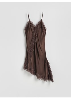 Reserved - Sukienka z wiskozy - brązowy ze sklepu Reserved w kategorii Sukienki - zdjęcie 187996957
