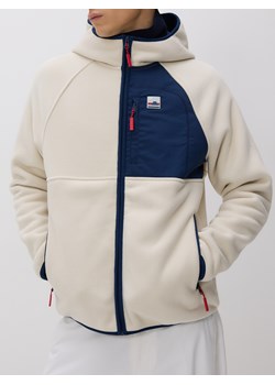 Reserved - Polarowa bluza z kapturem - złamana biel ze sklepu Reserved w kategorii Bluzy męskie - zdjęcie 187996975