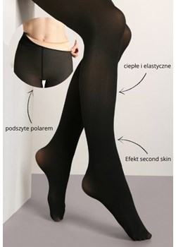 Czarne Gładkie Rajstopy z Wewnętrznym Ociepleniem Emitharia ze sklepu born2be.pl w kategorii Rajstopy - zdjęcie 187997259