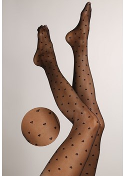 Czarne Rajstopy Modelujące w Serduszka 20 DEN Felione ze sklepu renee.pl w kategorii Rajstopy - zdjęcie 187997266