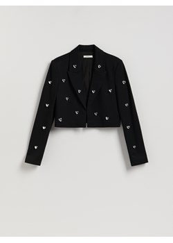 Reserved - Marynarka z aplikacjami - czarny ze sklepu Reserved w kategorii Marynarki damskie - zdjęcie 187997329