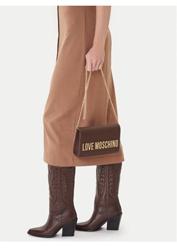 Torebka LOVE MOSCHINO JC4121PP0NKD031A Brązowy ze sklepu eobuwie.pl w kategorii Kopertówki - zdjęcie 187997465
