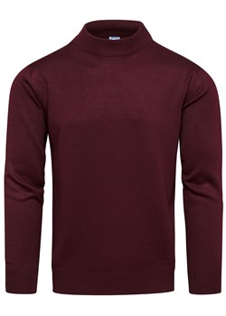 Sweter męski półgolf bordowy basic Recea ze sklepu Recea.pl w kategorii Swetry męskie - zdjęcie 187998939