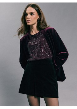 Mohito - Welurowe czarne szorty - czarny ze sklepu Mohito w kategorii Szorty - zdjęcie 187999466