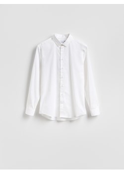 Reserved - Gładka koszula slim fit - biały ze sklepu Reserved w kategorii Koszule męskie - zdjęcie 187999505