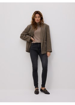 Reserved - Jeansy slim z dłuższą nogawką - szary ze sklepu Reserved w kategorii Jeansy damskie - zdjęcie 187999507