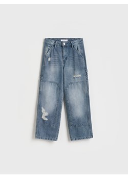 Reserved - Jeansy straight - granatowy ze sklepu Reserved w kategorii Spodnie dziewczęce - zdjęcie 188000609