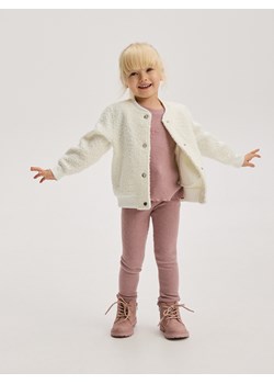 Reserved - Prążkowane legginsy - fioletowy ze sklepu Reserved w kategorii Spodnie damskie - zdjęcie 188000777