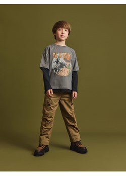 Reserved - Spodnie na polarowej podszewce - beżowy ze sklepu Reserved w kategorii Spodnie chłopięce - zdjęcie 188000799