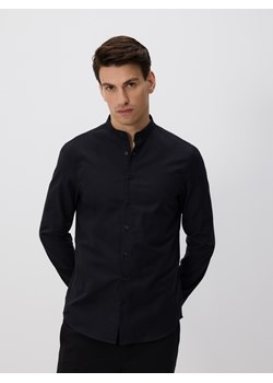 Reserved - Bawełniana koszula slim fit - czarny ze sklepu Reserved w kategorii Koszule męskie - zdjęcie 188000918