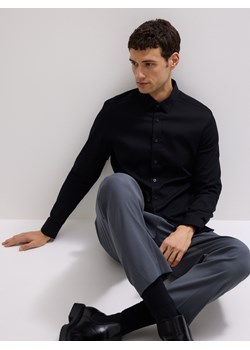 Reserved - Bawełniana koszula super slim fit - czarny ze sklepu Reserved w kategorii Koszule męskie - zdjęcie 188000927