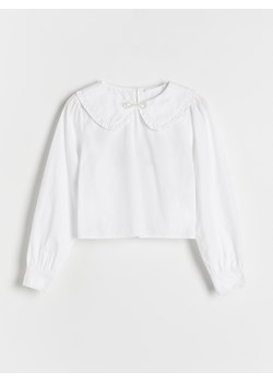 Reserved - Krótka koszula - biały ze sklepu Reserved w kategorii Koszule dziewczęce - zdjęcie 188000996