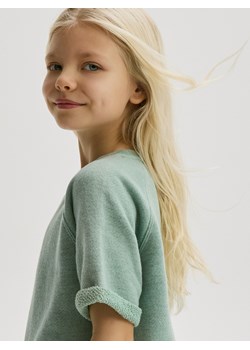 Reserved - Dzianinowy t-shirt - jasnozielony ze sklepu Reserved w kategorii Bluzki dziewczęce - zdjęcie 188000999