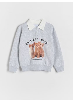 Reserved - Bluza z aplikacją - jasnoszary ze sklepu Reserved w kategorii Bluzy dziewczęce - zdjęcie 188001085