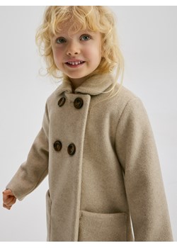 Reserved - Dwurzędowy płaszcz - beżowy ze sklepu Reserved w kategorii Płaszcze dziewczęce - zdjęcie 188001246